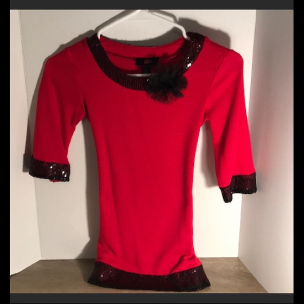 ❤️ Girls Red Formal Top ❤️